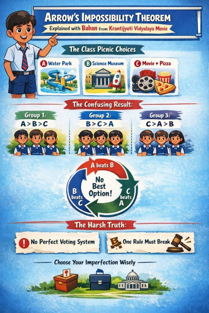 Arrow’s Impossibility Theorem — explained through Baban from Krantijyoti Vidyalaya Movie